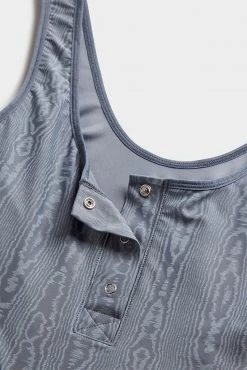 Negative Underwear Silky Bodysuit In Slate Moiré Bodysuits