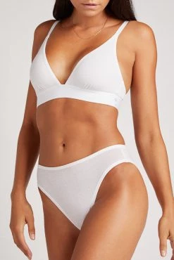 Negative Underwear Cotton French Cut Brief In White (Singles - Employee Sale)