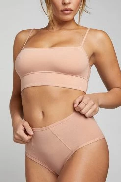 Negative Underwear Cotton High Waist Brief In Buff (Singles - Employee Sale)