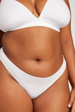Negative Underwear Cotton Thong In White (Singles - Employee Sale)