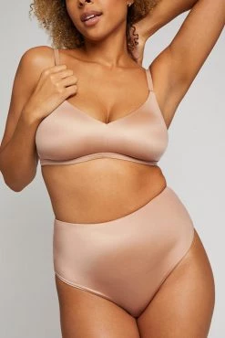 Negative Underwear Glacé High-Waist Thong In Black And In Buff And In Coral (3 Pack) Thongs 11 Negative Underwear Glacé High-Waist Thong In Black And In Buff And In Coral (3 Pack) Thongs