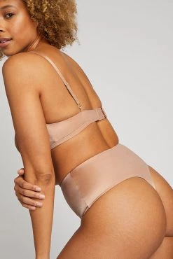 Negative Underwear Glacé High-Waist Thong In Buff Underwear