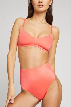 Negative Underwear Glacé High-Waist Thong In Coral Underwear