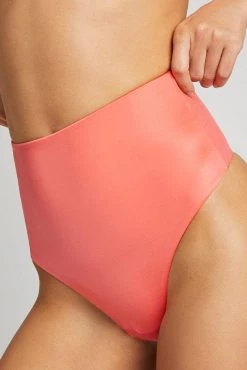 Negative Underwear Glacé High-Waist Thong In Coral Underwear