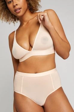 Negative Underwear Sieve High-Waist Brief In Peach