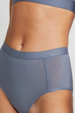 Negative Underwear Sieve High-Waist Brief In Slate 9 Negative Underwear Sieve High-Waist Brief In Slate