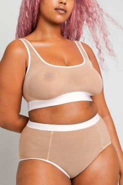 Negative Underwear Best Sellers Sieve High-Waist Brief In Buff + White 10 Negative Underwear Best Sellers Sieve High-Waist Brief In Buff + White