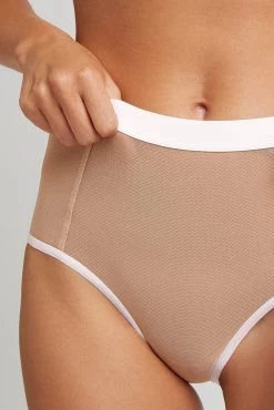 Negative Underwear Best Sellers Sieve High-Waist Brief In Buff + White 8 Negative Underwear Best Sellers Sieve High-Waist Brief In Buff + White