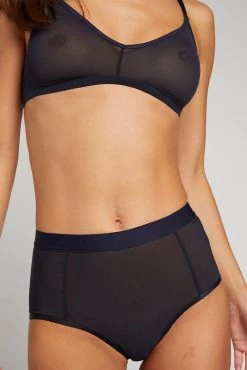 Negative Underwear Underwear Sieve High-Waist Brief In Navy