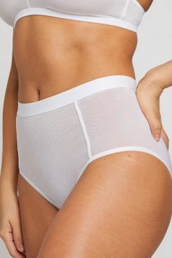 Negative Underwear Sieve High-Waist Brief In White Underwear