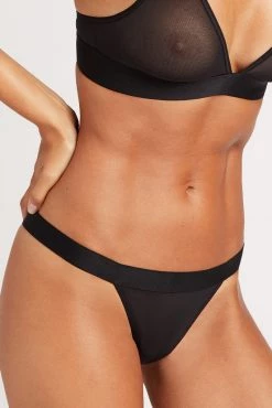 Negative Underwear Sieve Thong In Black