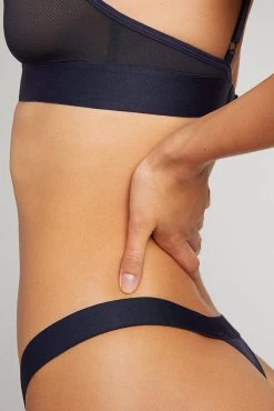 Negative Underwear Sieve Thong In Navy