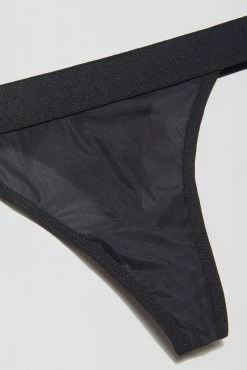 Negative Underwear Silky Thong In Black