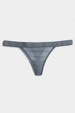 Negative Underwear Silky Thong In Slate Underwear