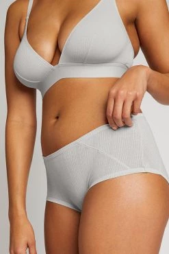 Negative Underwear Whipped Baby Tee + Boy Short + High Rise In Moon (Pack)