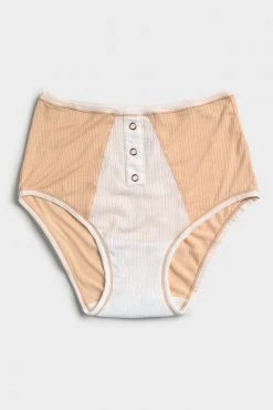 Negative Underwear Whipped High Rise In Peach Colorblock (Employee Sale) High Waist