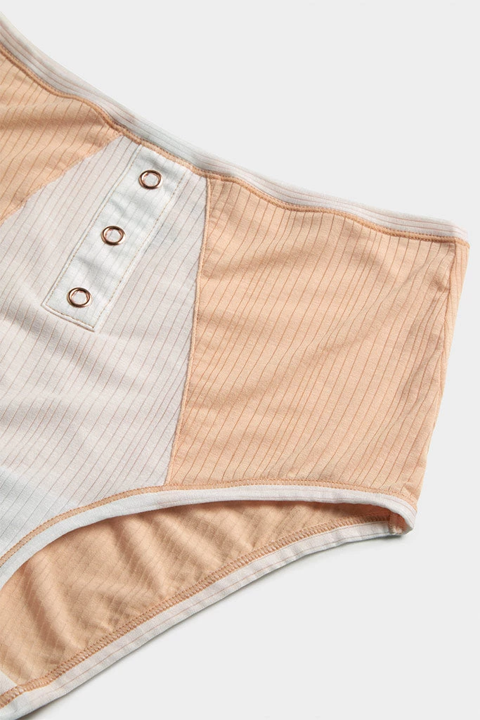 Negative Underwear Whipped High Rise In Peach Colorblock (Employee Sale) High Waist 2 Negative Underwear Whipped High Rise In Peach Colorblock (Employee Sale) High Waist