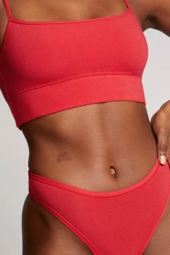 Negative Underwear Cotton Bralette In Cherry