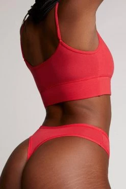 Negative Underwear Cotton Bralette In Cherry
