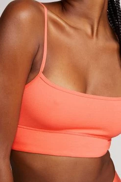 Negative Underwear New Cotton Bralette In Coral