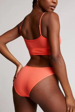 Negative Underwear New Cotton Bralette In Coral 6 Negative Underwear New Cotton Bralette In Coral