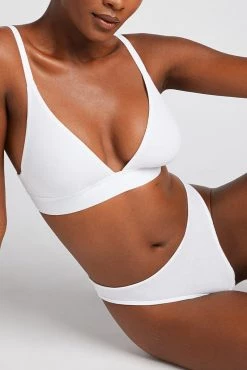 Negative Underwear Bras Cotton Triangle Bra In White