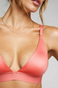 Negative Underwear Glacé Triangle Bra In Coral Bras 9 Negative Underwear Glacé Triangle Bra In Coral Bras
