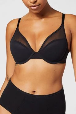 Negative Underwear Lined Sieve Demi Bra In Black (Employee Sale) Plunge 13 Negative Underwear Lined Sieve Demi Bra In Black (Employee Sale) Plunge
