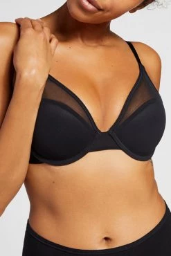 Negative Underwear Lined Sieve Demi Bra In Black (Employee Sale) Plunge 12 Negative Underwear Lined Sieve Demi Bra In Black (Employee Sale) Plunge