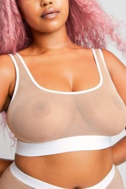 Negative Underwear Sieve Bra Top In Buff + White Bras 11 Negative Underwear Sieve Bra Top In Buff + White Bras