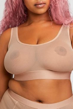 Negative Underwear Sieve Bra Top In Buff Bras
