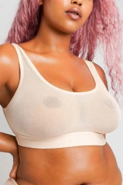 Negative Underwear Sieve Bra Top In Peach