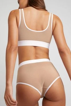 Negative Underwear Sieve Bra Top In Buff + White Bras 9 Negative Underwear Sieve Bra Top In Buff + White Bras