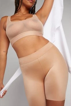 Negative Underwear Glacé Bike Short In Buff