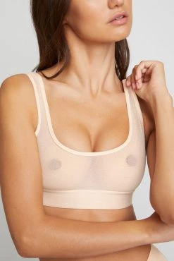 Negative Underwear Sieve Bra Top In Peach