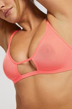 Negative Underwear Sieve Cutout Bra In Coral And In Buff And In White (3 Pack) Bras