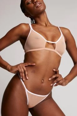 Negative Underwear New Sieve Cutout Bra In Buff + White 9 Negative Underwear New Sieve Cutout Bra In Buff + White