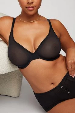 Negative Underwear Sieve Demi Bra In Black Bras