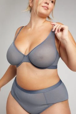 Negative Underwear Sieve Demi Bra In Slate Bras