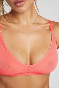 Negative Underwear Sieve Non-Wire Bra In Coral Bras