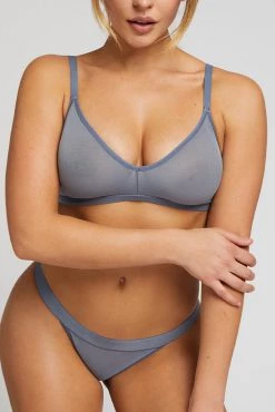 Negative Underwear Bras Sieve Non-Wire Bra In Slate