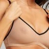 Negative Underwear Sieve Non-Wire Bra In Buff + Black Bras
