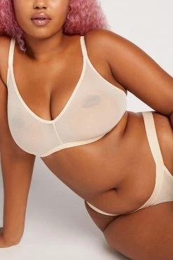 Negative Underwear Sieve Non-Wire Bra In Peach 12 Negative Underwear Sieve Non-Wire Bra In Peach