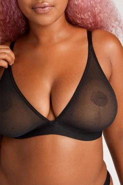 Negative Underwear Bras Sieve Triangle Bra In Black
