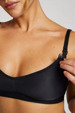 Negative Underwear Silky Nursing Bra In Black