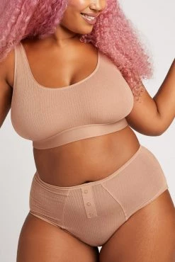Negative Underwear Wireless Whipped Bra Top In Buff (Employee Sale)