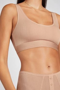 Negative Underwear Wireless Whipped Bra Top In Buff (Employee Sale)