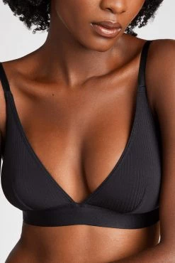 Negative Underwear Whipped Triangle Bra In Black