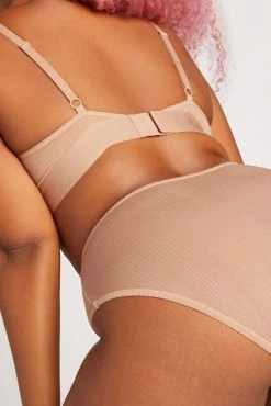 Negative Underwear Whipped Triangle Bra In Buff And In White (2 Pack)