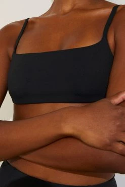 Negative Underwear Dip Crop Top In Black